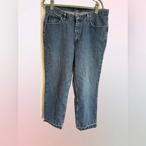 90s Chic Women's Jeans Med Wash Straight Leg High Waist Sz 14/16 grunge